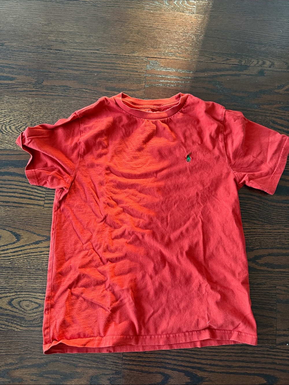 Polo by Ralph Lauren Red Short Sleeve Kids Tee with Green Pony